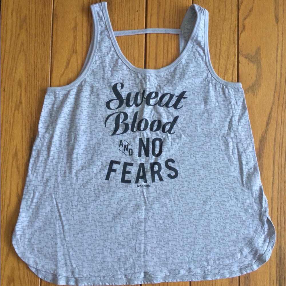 Reebok Sweat Blood & No Fears Burnout Tank Top